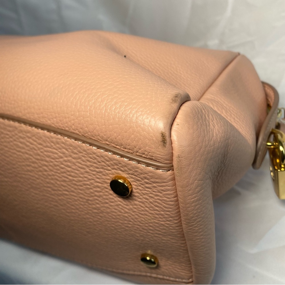 Cole Haan Dorset Leather Satchel Pink With Gold Hardwares Missing Long Strap - Picture 11 of 16